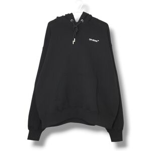 NWT Off-White Spell Out Oversized Hoodie Sweater Black Size M